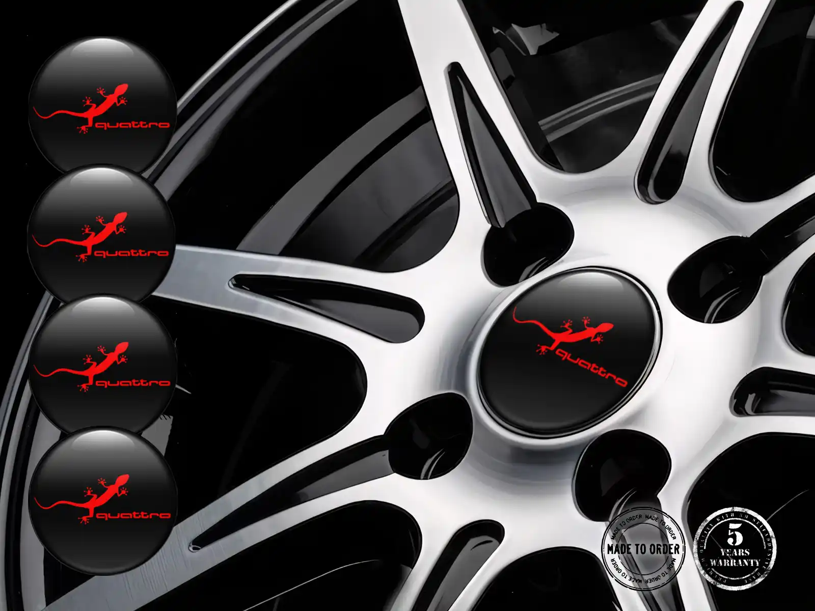 Audi Radaufkleber Version Gewölbte Harzlabels
